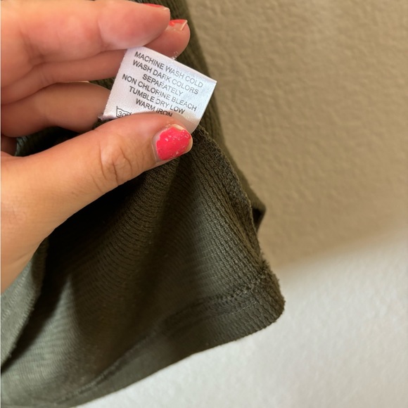 Galaxy by Harvic Green Thermal Waffle Knit Henley Size Medium - Picture 3 of 5